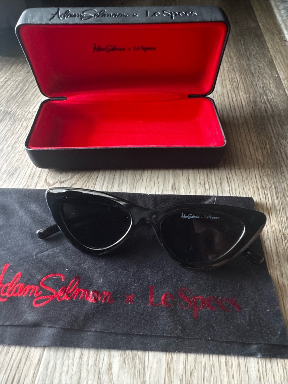 Le Specs Black Cat Eye Sunglasses